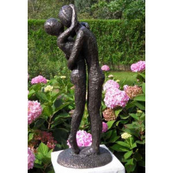 Décoration Statuette bronze personnage Couple d'amour moderne -AN1728BR-BI