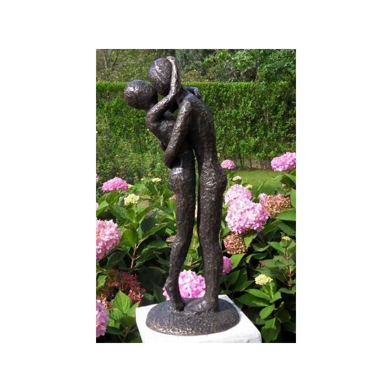 Décoration Statuette bronze personnage Couple d'amour moderne -AN1728BR-BI