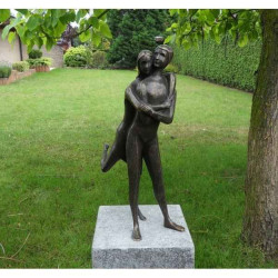 Décoration Statuette bronze personnage Couple d'amour -AN1533BR-BI
