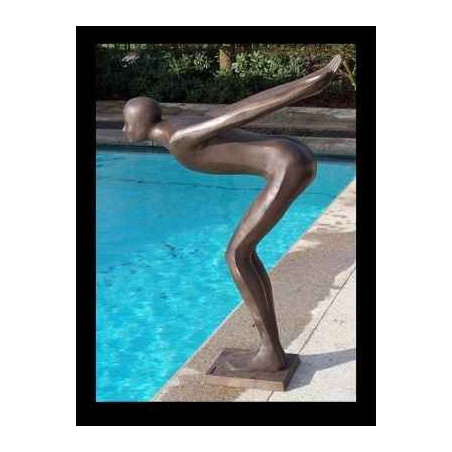Décoration Statuette bronze personnage Nageur frederick -AN1348BR-B