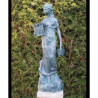 Décoration Statuette bronze personnage Fille avec corbeille -AN1132BRW-V