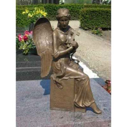 Décoration Statuette bronze personnage Ange sur boule -AN0728BR-V-S