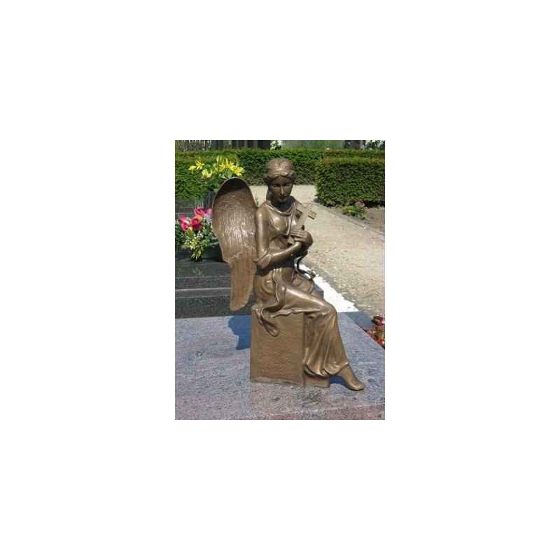 Décoration Statuette bronze personnage Ange sur boule -AN0728BR-V-S