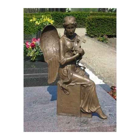 Décoration Statuette bronze personnage Ange sur boule -AN0728BR-V-S