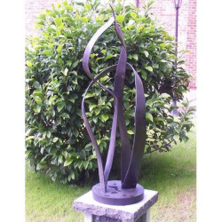 Décoration Statuette bronze personnage Sculpture moderne "together" -AN0818BR-B