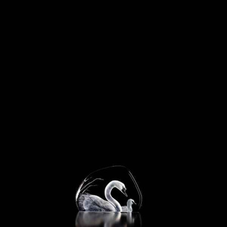 Décoration animaux en verre Cygnes Mats Jonasson -33314