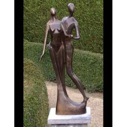 Décoration Statuette bronze personnage Grand couple amoureuse -AN1191BR-BI-L