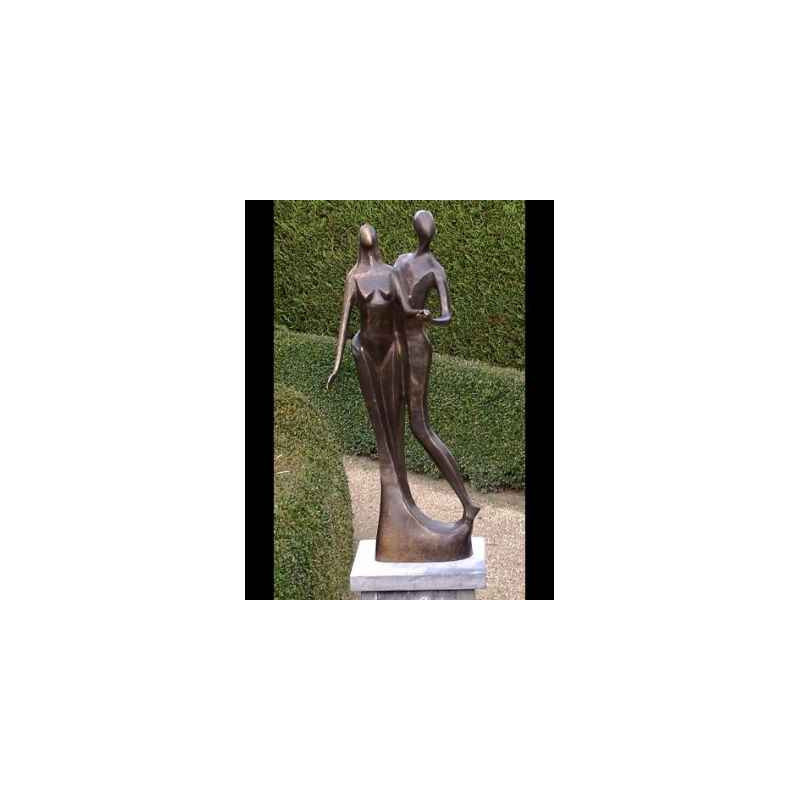 Décoration Statuette bronze personnage Grand couple amoureuse -AN1191BR-BI-L