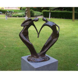 Décoration Statuette bronze personnage Couple de dance/abstrait grande -AN0720BR-BI-L