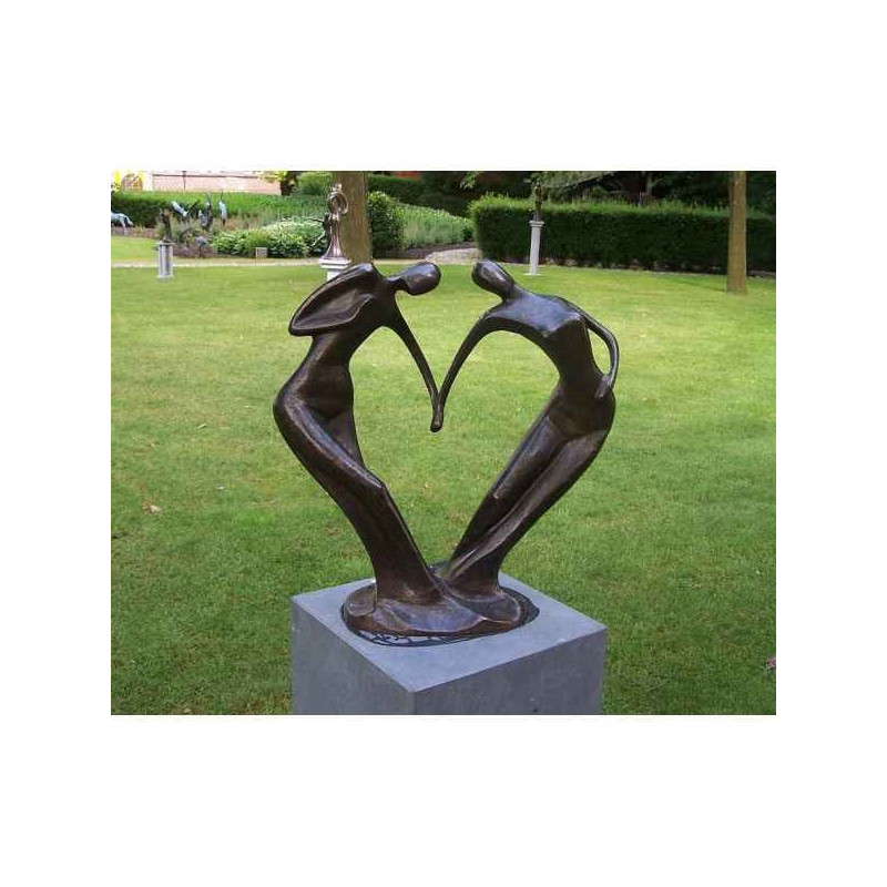 Décoration Statuette bronze personnage Couple de dance/abstrait grande -AN0720BR-BI-L