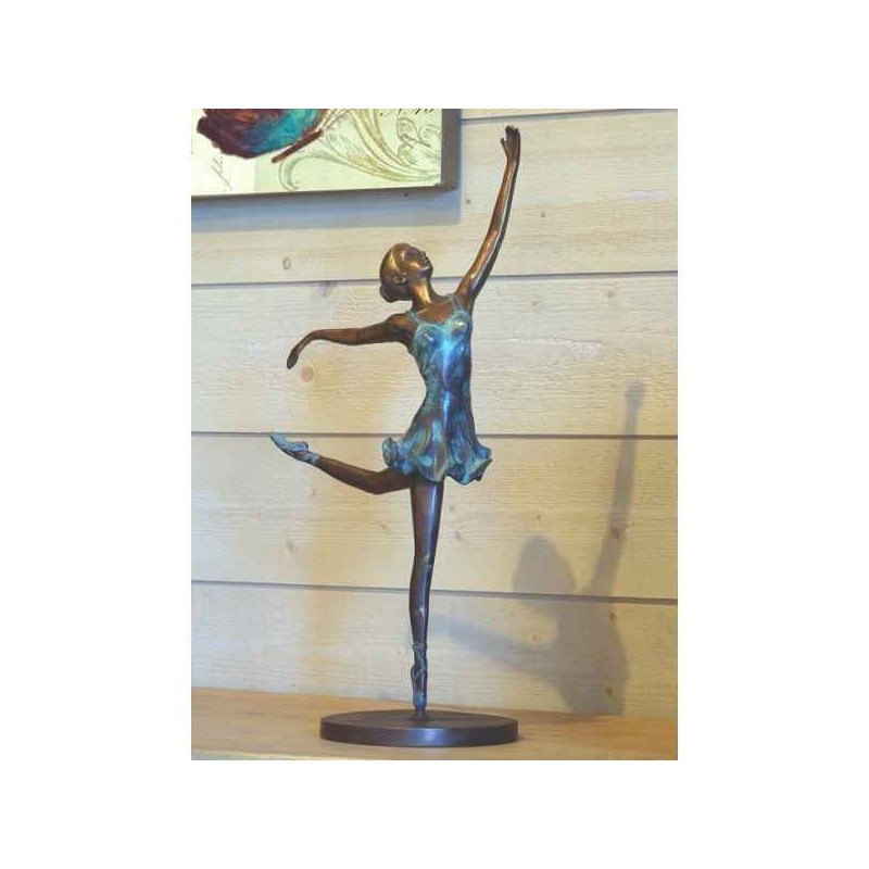 Décoration Statuette bronze personnage Ballerina -AN0678BRW-P3