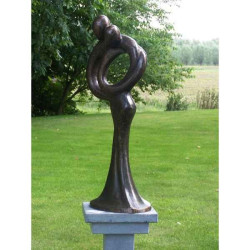 Décoration Statuette bronze personnage Couple d'amour abstrait 80 cm -AN0719BR-BI-L