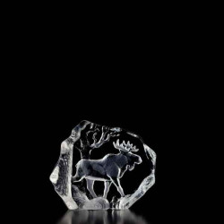 Décoration animaux en verre Orignal mâle Mats Jonasson -33566