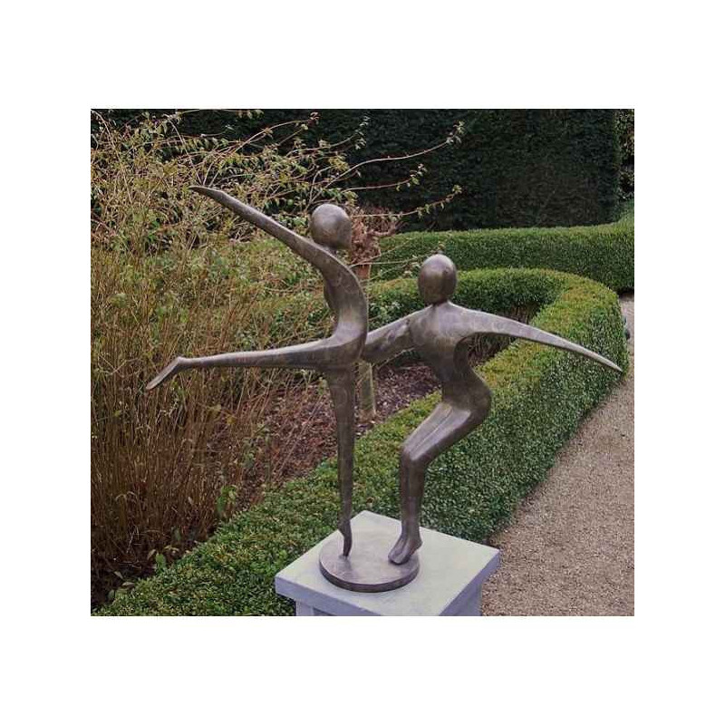 Décoration Statuette bronze personnage Couple de danse abstracte -AN0361BR-HP