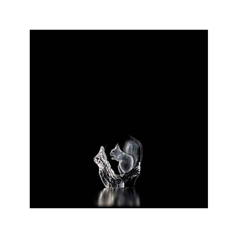 Décoration animaux en verre Ecureuil Mats Jonasson -33280