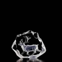 Décoration animaux en verre Renne Mats Jonasson -33399