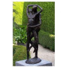 Décoration Statuette bronze personnage Couple d'amour s'embrassante -AN0928BR-BI