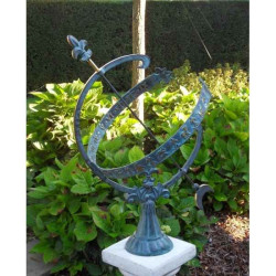 Décors Animaux en Bronze Cadran solaire avec zodiaque -GA0221BR-V