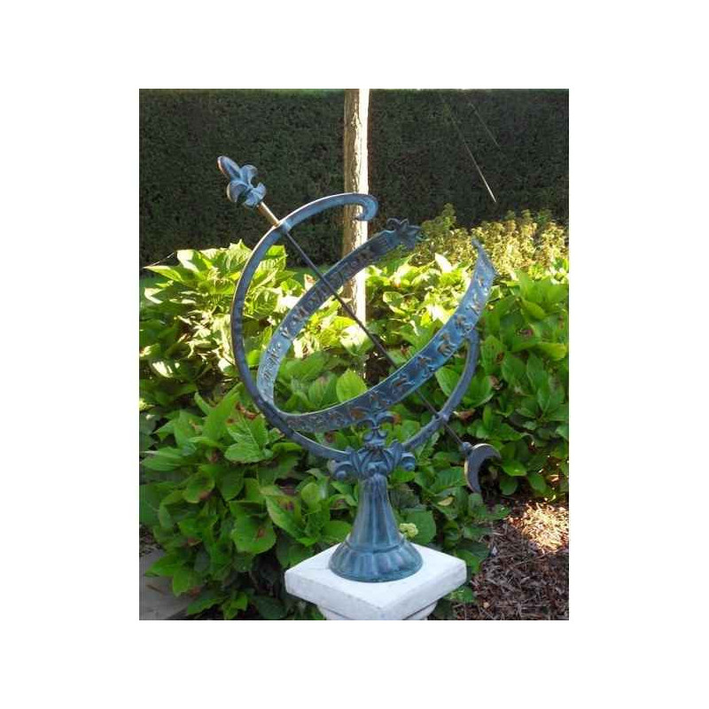 Décors Animaux en Bronze Cadran solaire avec zodiaque -GA0221BR-V