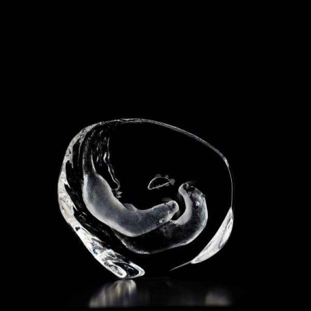 Décoration animaux en verre Loutres jouant Mats Jonasson -33520