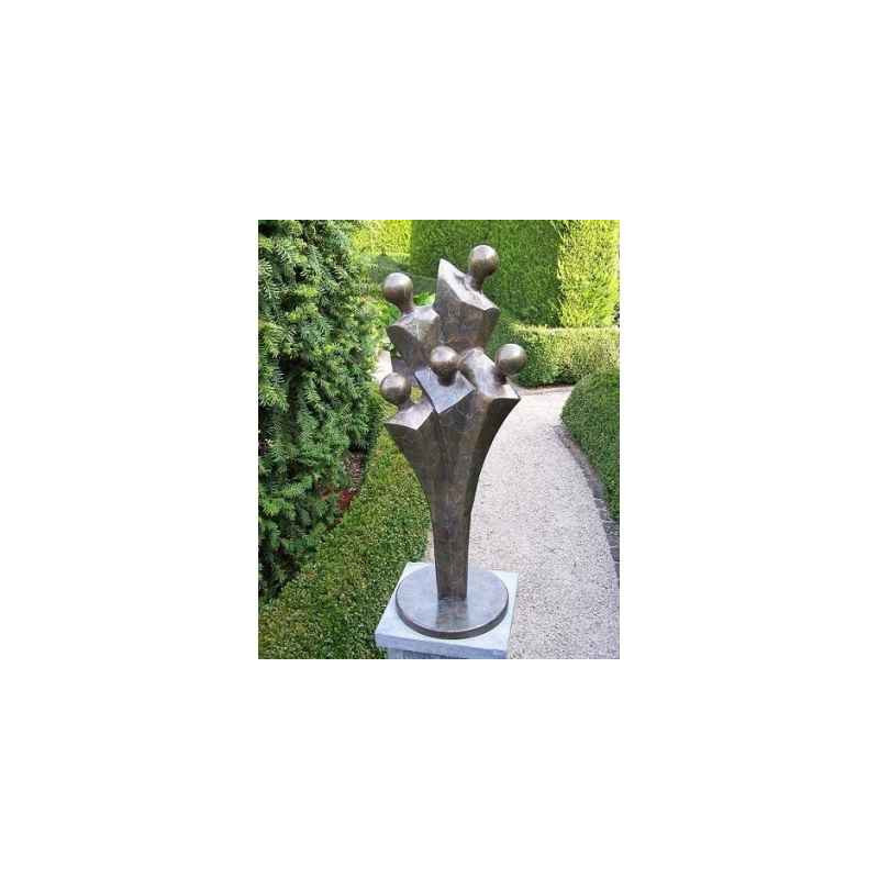 Décoration Statuette bronze personnage Famille abstract 76 cm -AN0425BR-HP-S
