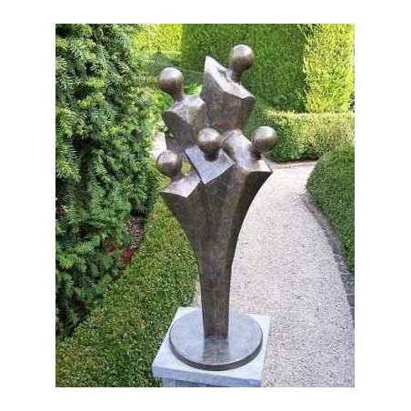 Décoration Statuette bronze personnage Famille abstract 76 cm -AN0425BR-HP-S