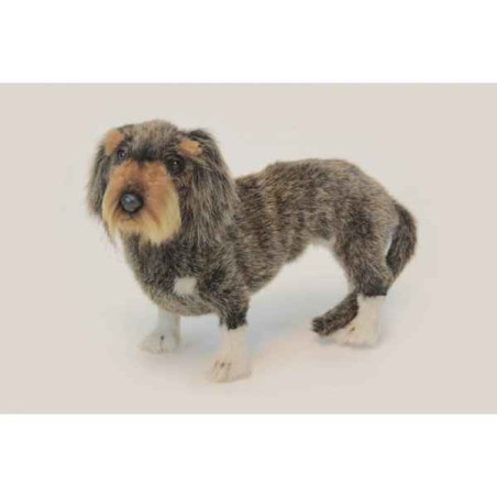 Animaux-Bois-Animaux-Bronzes propose Chien Teckel à poil dur peluche animalière -6325