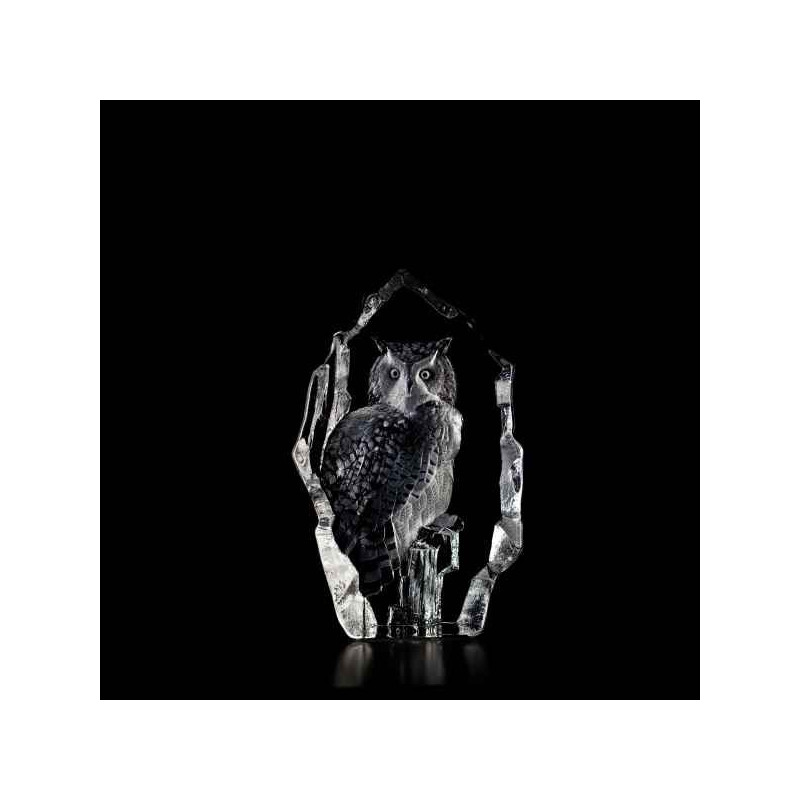 Décoration animaux en verre Décoration Hibou édition limitée animaux des bois