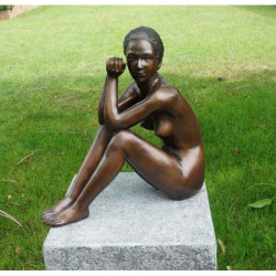 Décoration Statuette bronze personnage Nu assise -AN0511BR-V