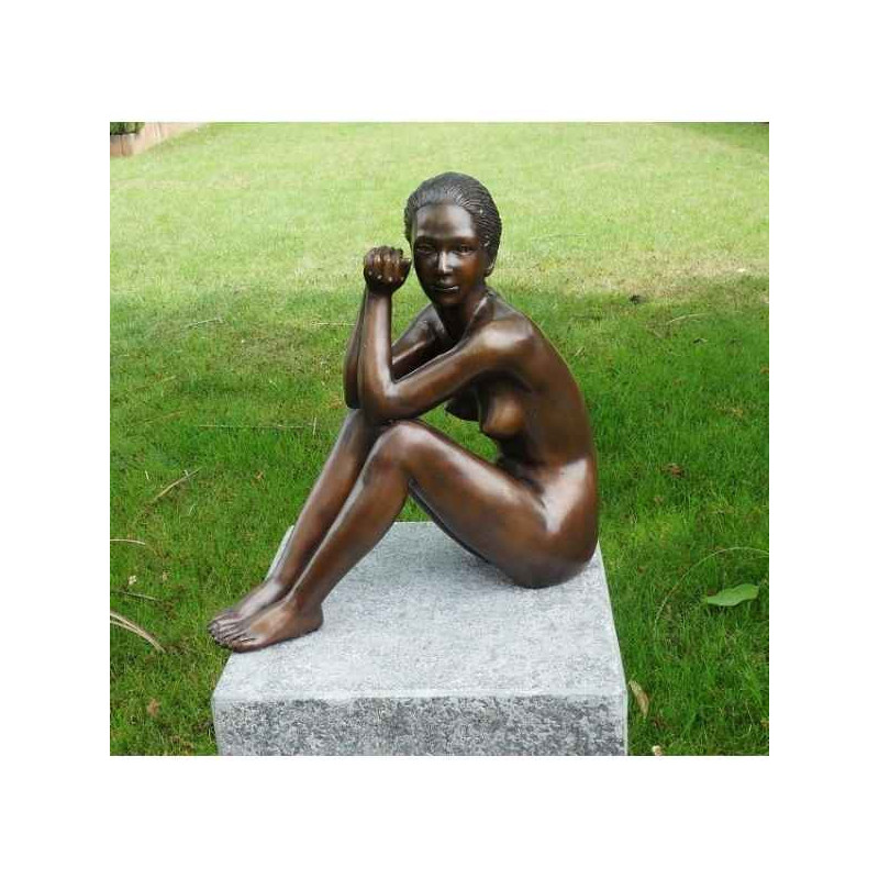 Décoration Statuette bronze personnage Nu assise -AN0511BR-V
