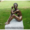 Décoration Statuette bronze personnage Nu assise -AN0511BR-V