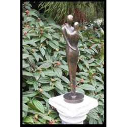 Décoration Statuette bronze personnage Couple d'amour en bronze noir -AN0636BR-BI