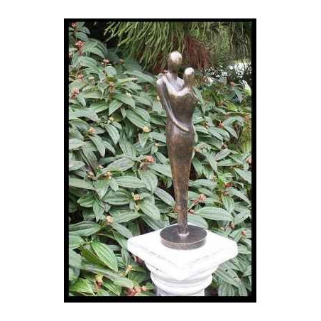 Décoration Statuette bronze personnage Couple d'amour en bronze noir -AN0636BR-BI