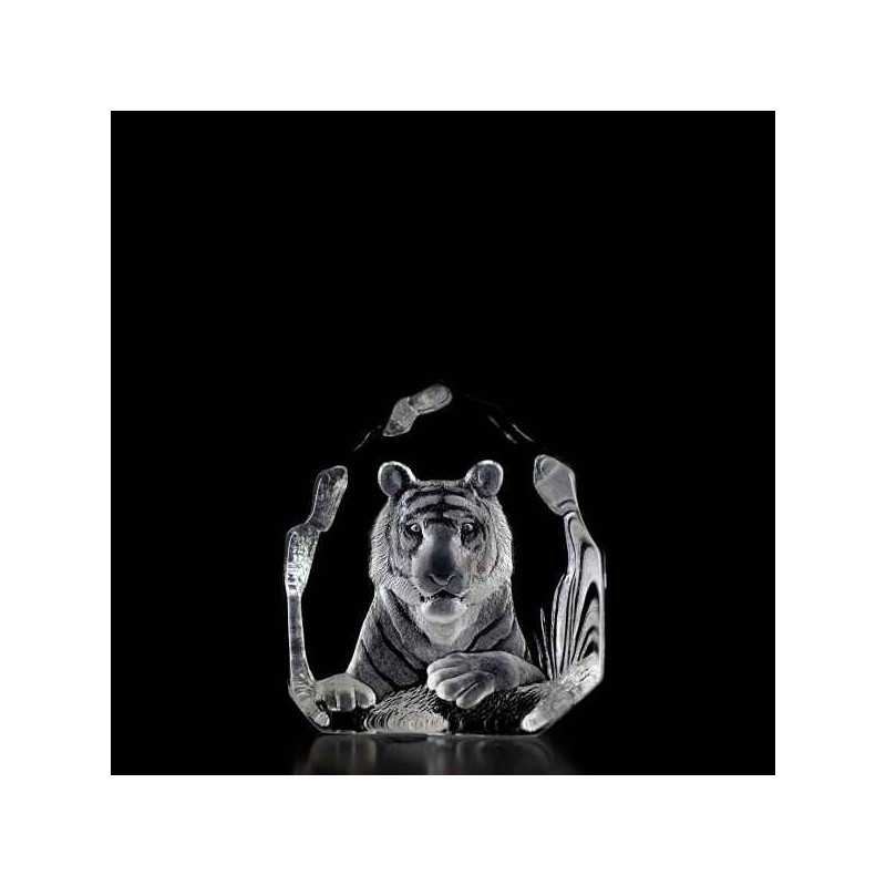 Décoration animaux en verre Tigre du bengale Mats Jonasson -33611