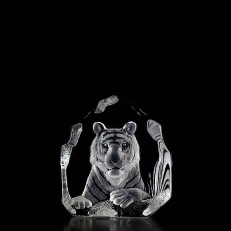 Décoration animaux en verre Tigre du bengale Mats Jonasson -33611