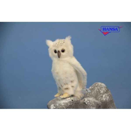 Décoration OiseauxChouette blanche peluche animalière -6155 Anima