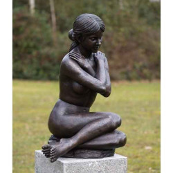 Décoration Statuette bronze personnage Nu assis -B1067