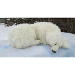 Animaux-Bois-Animaux-Bronzes propose Ours polaire dormeur peluche animalière -4807