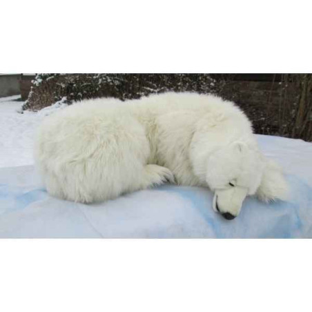 Animaux-Bois-Animaux-Bronzes propose Ours polaire dormeur peluche animalière -4807