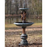 Décoration Statuette bronze personnage 3 anges sur fontaine bronze -B57150