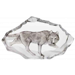 Décoration animaux en verre Loup édition limitée Mats Jonasson -33905