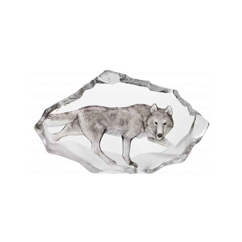 Décoration animaux en verre Loup édition limitée Mats Jonasson -33905