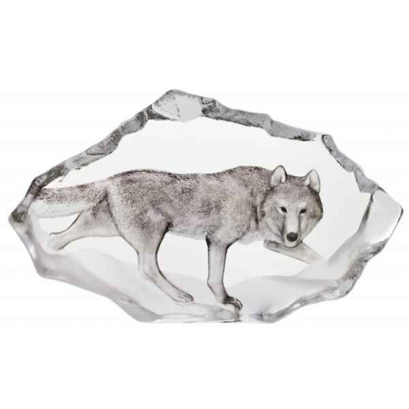 Décoration animaux en verre Loup édition limitée Mats Jonasson -33905