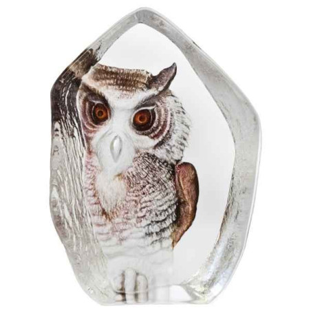 Décoration animaux en verre Hibou Mats Jonasson -33863