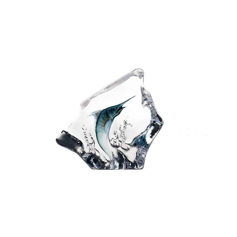 Décoration animaux en verre Marlin bleu Mats Jonasson -33954