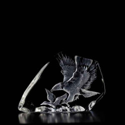Objet de collection en verre Aigle de mer (chasse ) Mats Jonasson -33776 dans animaux-bois-animaux-bronzes