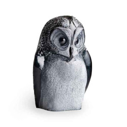 Décoration animaux en verre Chouette , noir Mats Jonasson -34050