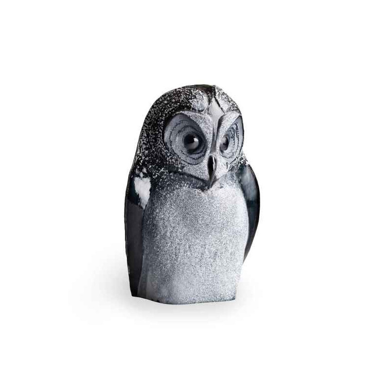 Décoration animaux en verre Chouette , noir Mats Jonasson -34050