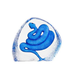 Décoration animaux en verre Serpent bleu Mats Jonasson -34057