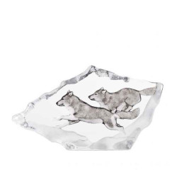 Décoration animaux en verre Loups Mats Jonasson -34066